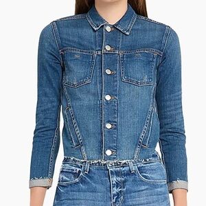 L'AGENCE Raw Hem Denim Jacket
